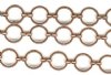 1 Foot 12mm Antique Copper Plate Round Chain with Figure-8 Link